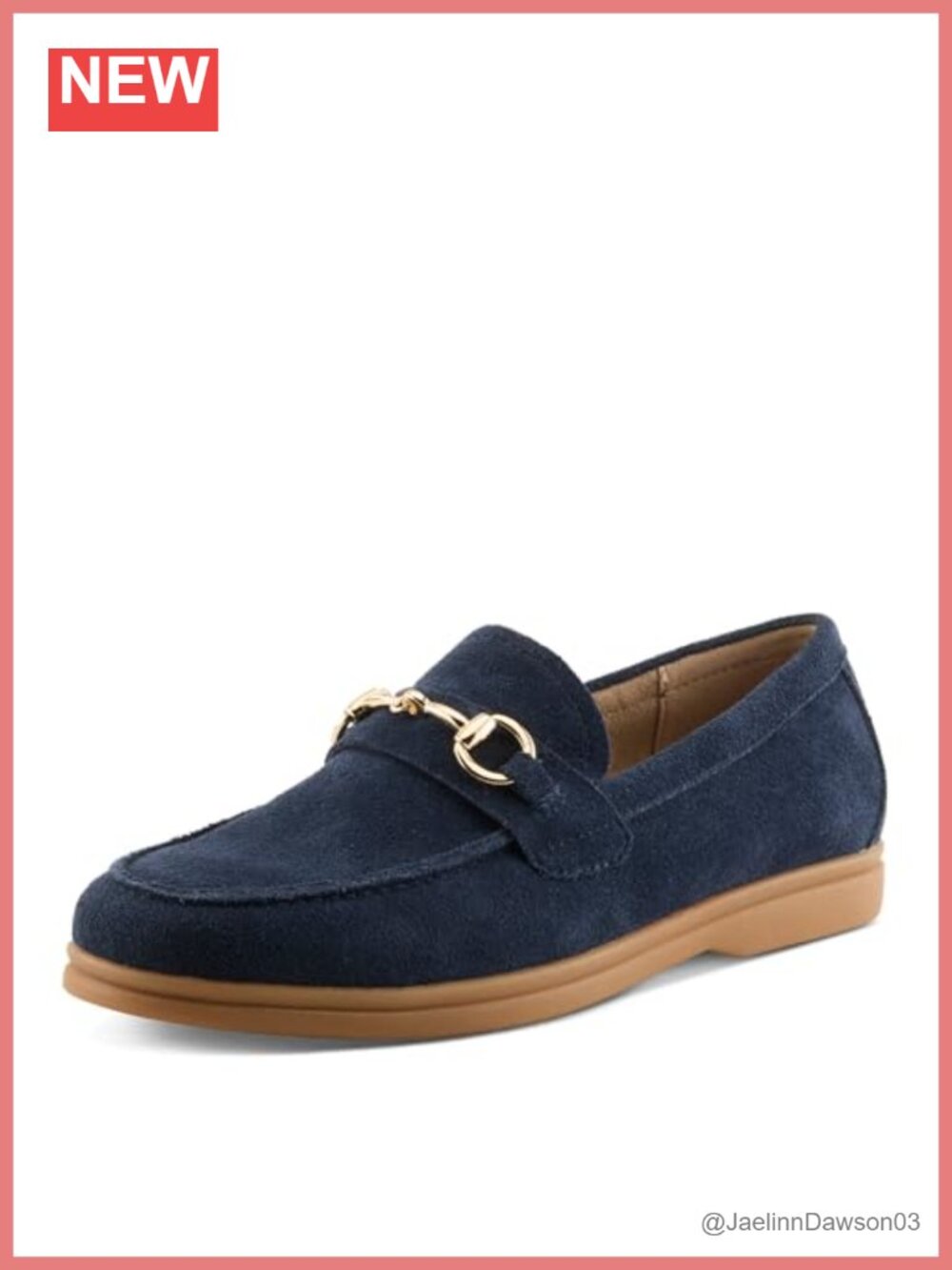 Suede Slip-On Loafers with Metal Bit Accent, Removable Cushioned Insole